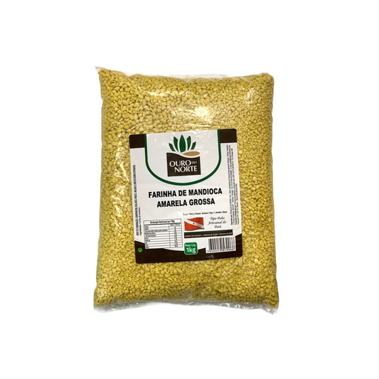 Farinha de Mandioca Tipo Puba amarela Grossa Ouro do norte 1kg
