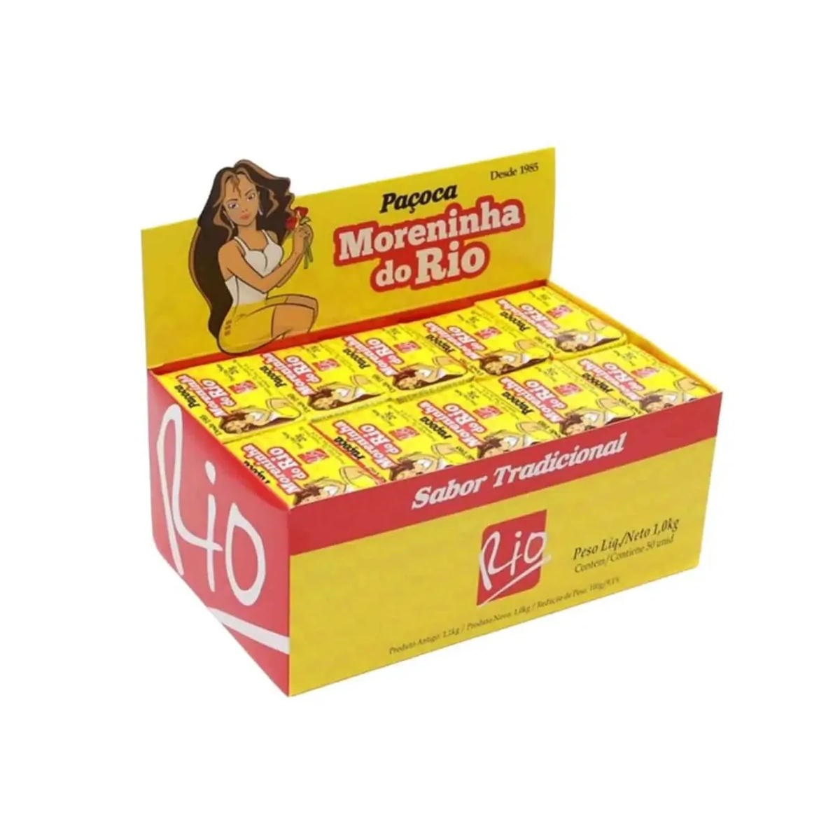 Paçoca Em Tabletes Moreninha do Rio 1kg