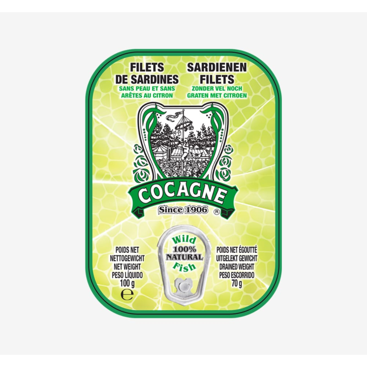 Sardinhas Sem Pele e Sem Espinha com Limão Cocagne 100g