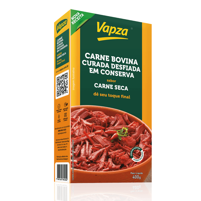 Carne Bovina Curada Desfiada em Carne 400g - Carnes / Embutidos brasileiro Mercadim