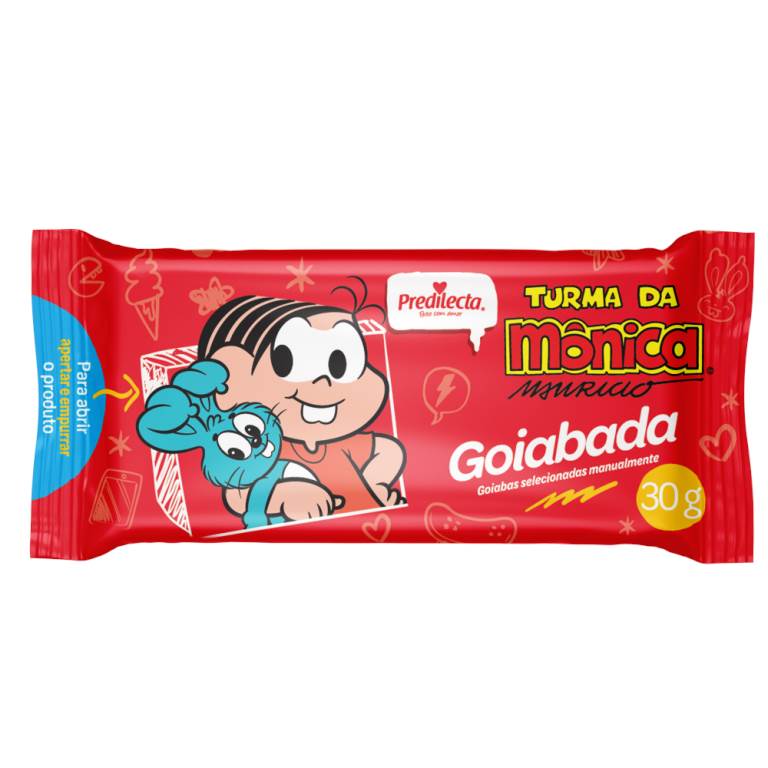 Goiabada Turma da Mônica Sachê Predilecta 30g - Geleias e Doces brasileiro Mercadim