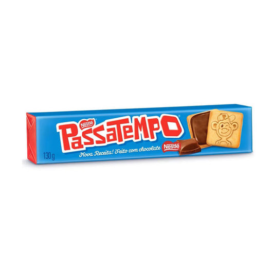 Passatempo Recheado de Chocolate 130g - Biscoitos e Bolachas brasileiro Mercadim