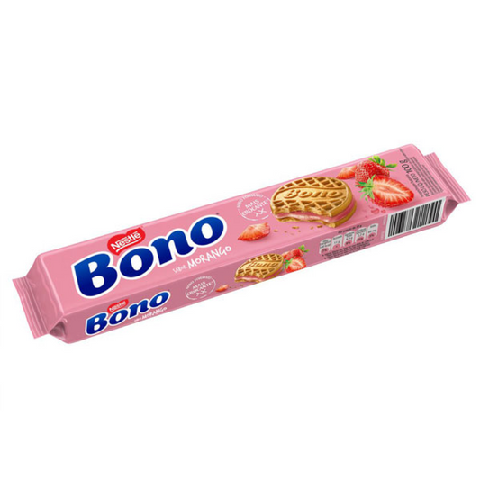 Bolacha Bono Morango 126g - Biscoitos e Bolachas brasileiro Mercadim