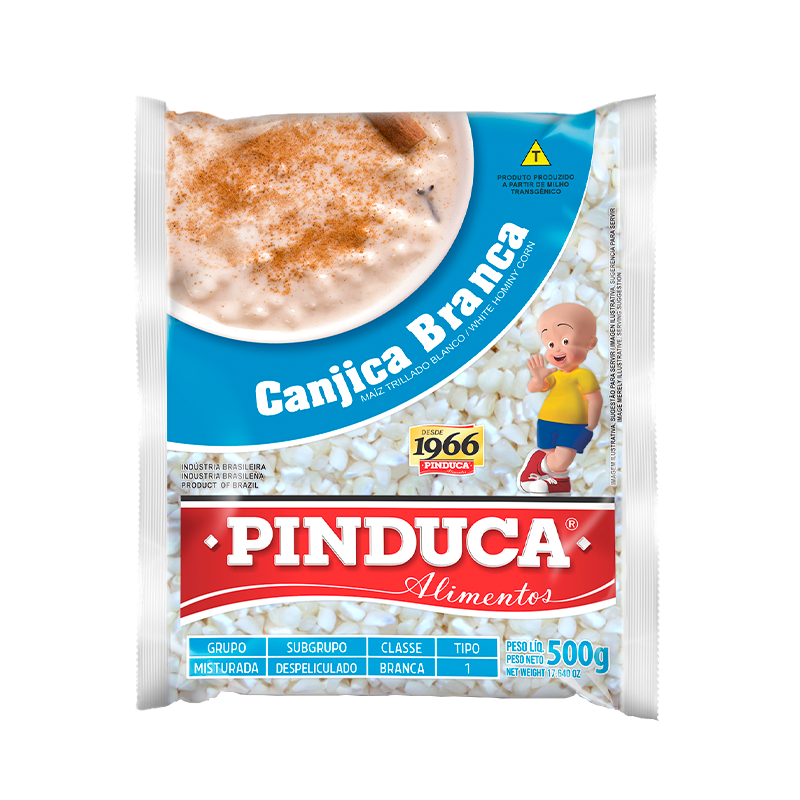 Canjica Branca Pinduca 500g - Grão/Cereal brasileiro Mercadim