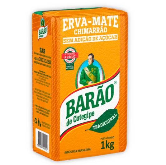 Erva Mate Chimarrão Barão Tradicional - Vácuo 1Kg - Cafés / Chás e Infusões brasileiro Mercadim