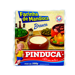 Farinha Mandioca Branca Pinduca 500g - Farinhas e Amidos brasileiro Mercadim