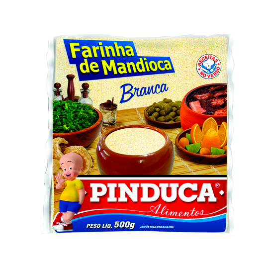 Farinha Mandioca Branca Pinduca 500g - Farinhas e Amidos brasileiro Mercadim