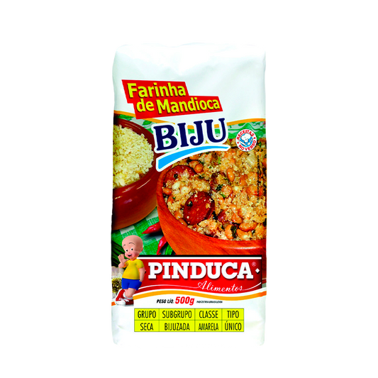 Farinha Mandioca Biju Pinduca 500g - Farinhas e Amidos brasileiro Mercadim