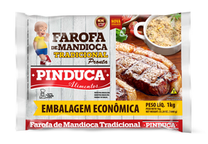 Farofa Mandioca Tradicional Pinduca 1kg - Farinhas e Amidos brasileiro Mercadim