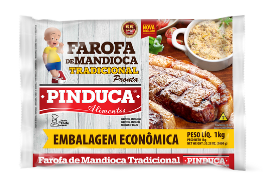 Farofa Mandioca Tradicional Pinduca 1kg - Farinhas e Amidos brasileiro Mercadim