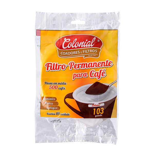 Filtro de Café Permanente Colonial 103 - Utensílios brasileiro Mercadim