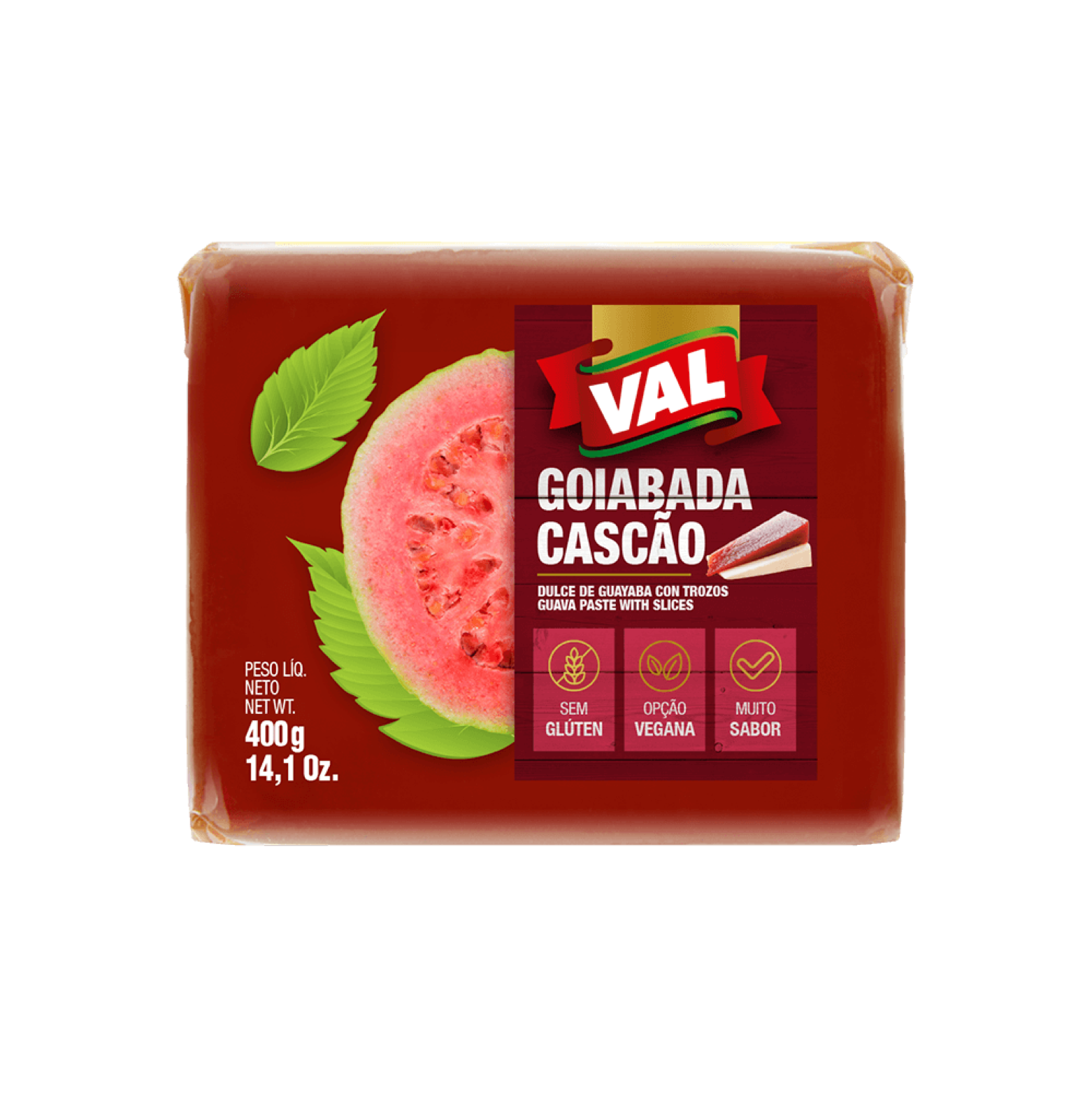 Goiabada Cascão Val 400g - Geleias e Doces brasileiro Mercadim