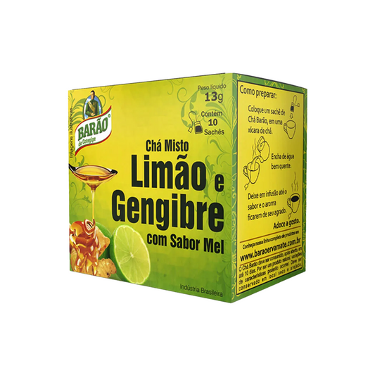 Chá de Limão e Gengibre 10 Sachês Barão de Cotegipe 13g
