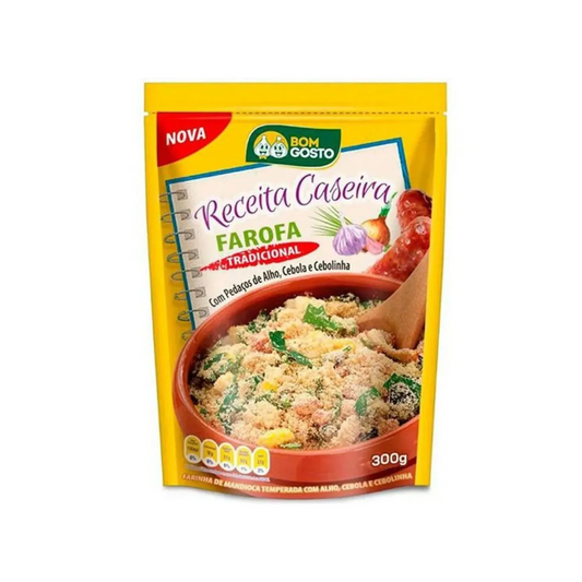Farofa Temperada Tradicional Bom Gosto 300g