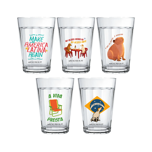 Copo Americano Meradim |  Kit 5 Copos Coleção 01