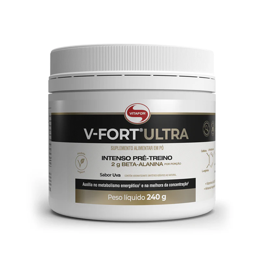 V-Fort Ultra Pré-Treino Vitafor 240g - Sabor Uva