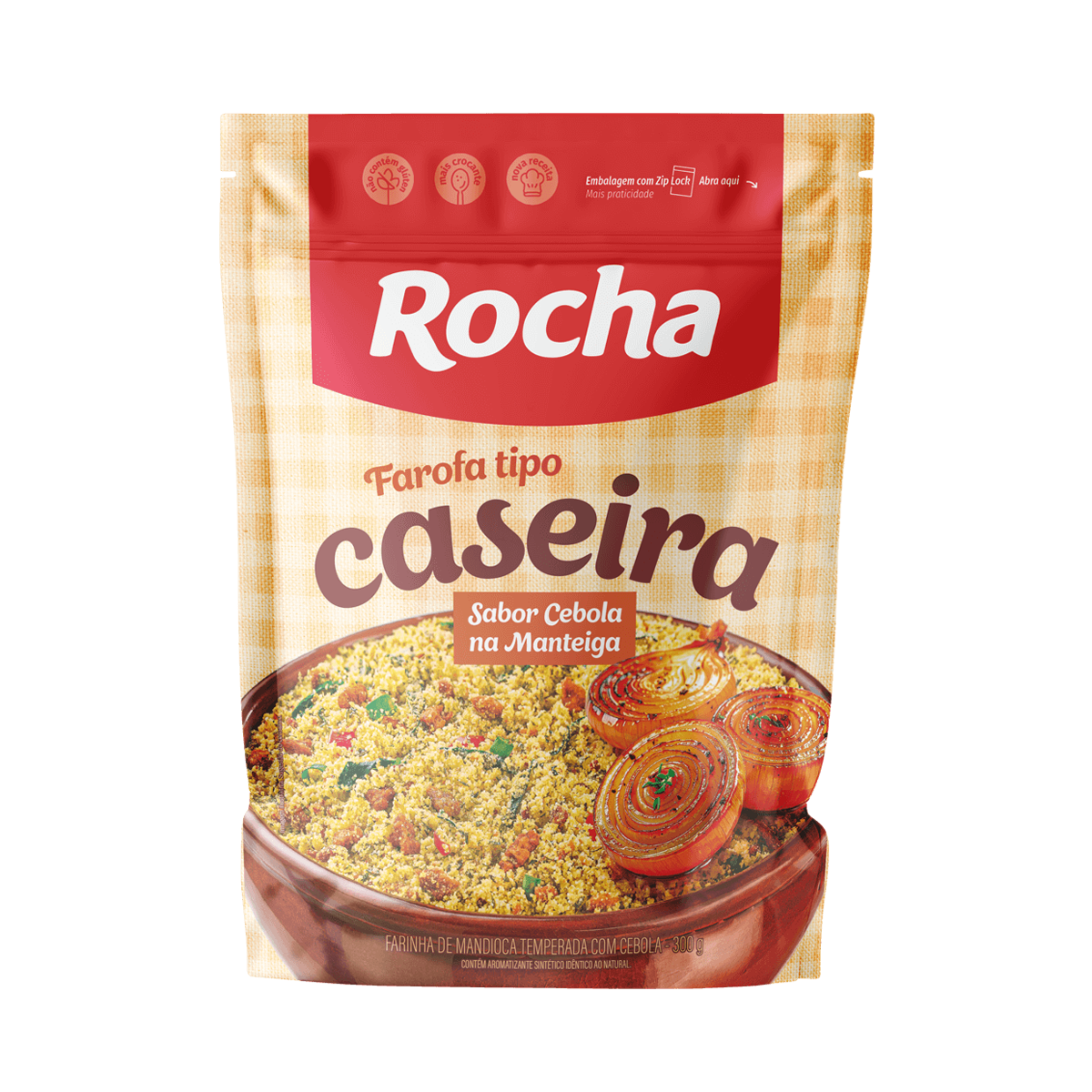 Farofa Caseira Cebola na Manteiga Rocha 300g