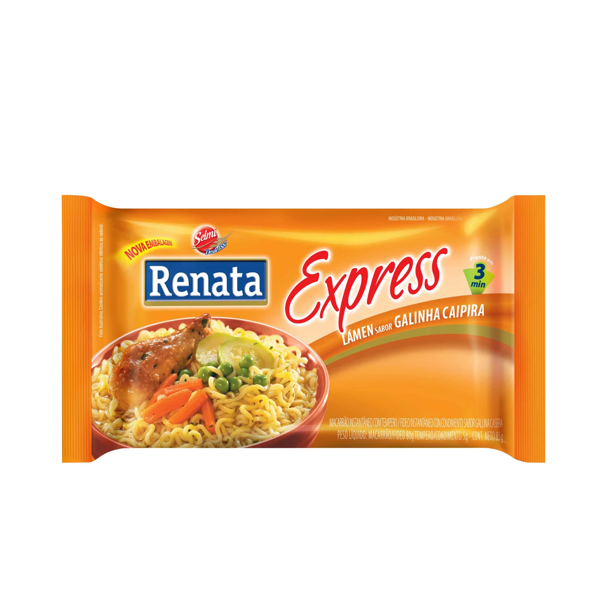 Macarrão Instantâneo Renata –  Sabor Galinha  Caipira (80g)