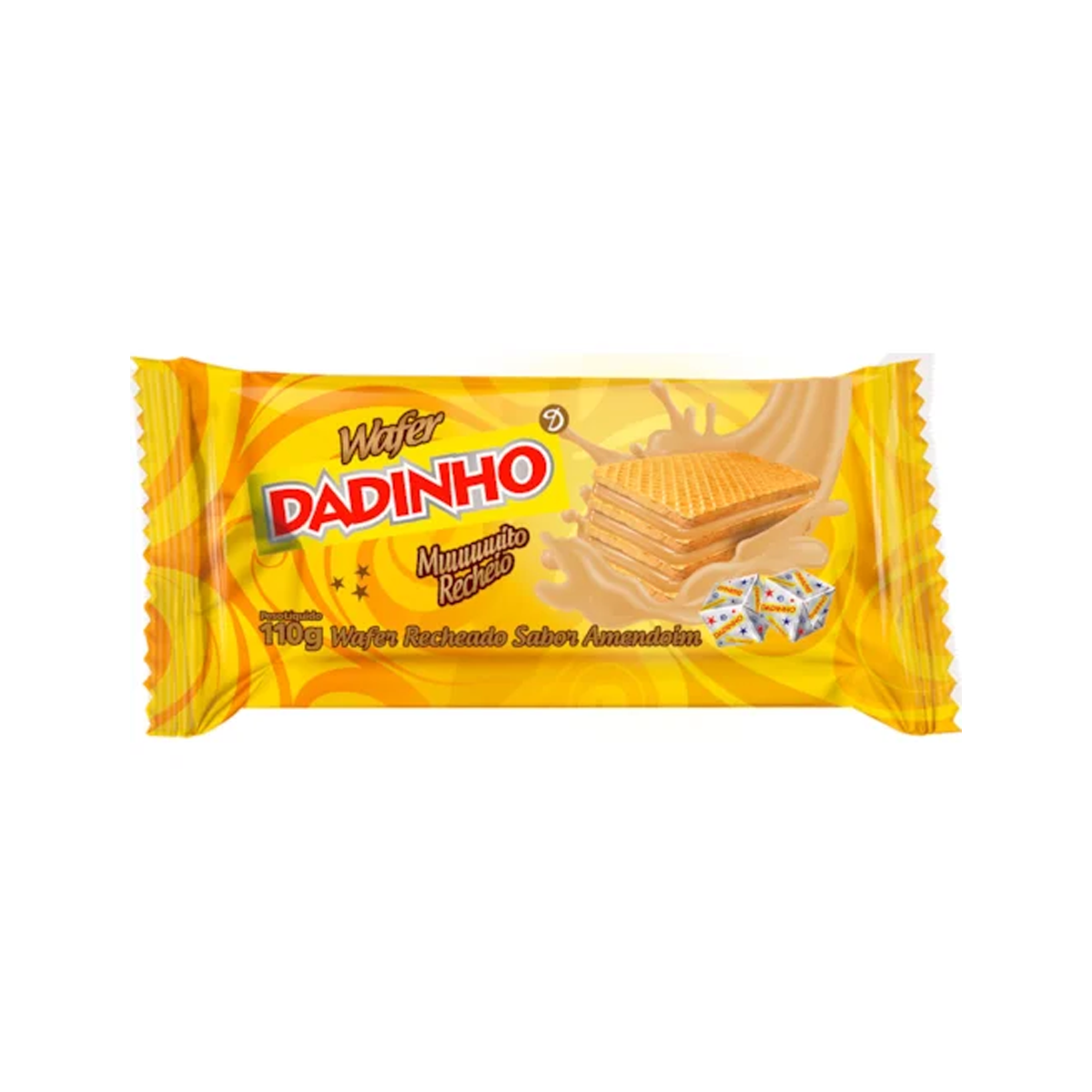 Wafer Dadinho Recheio Sabor Amendoim 110g