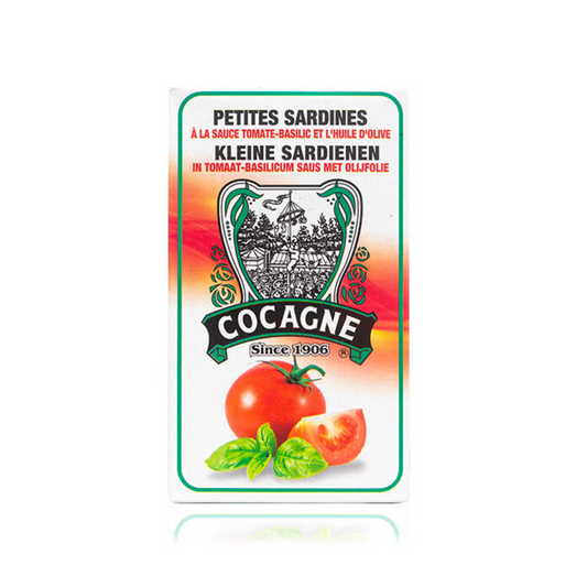 Sardinhas ao Molho de Tomate e Manjericão com Azeite de Oliva Cocagne 90g