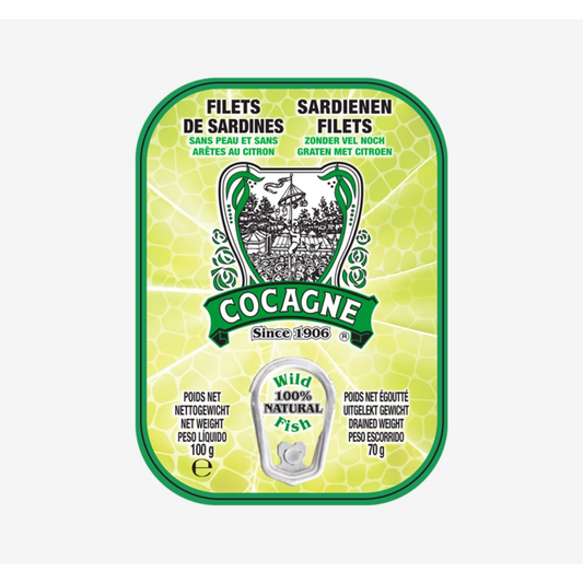 Sardinhas Sem Pele e Sem Espinha com Limão Cocagne 100g