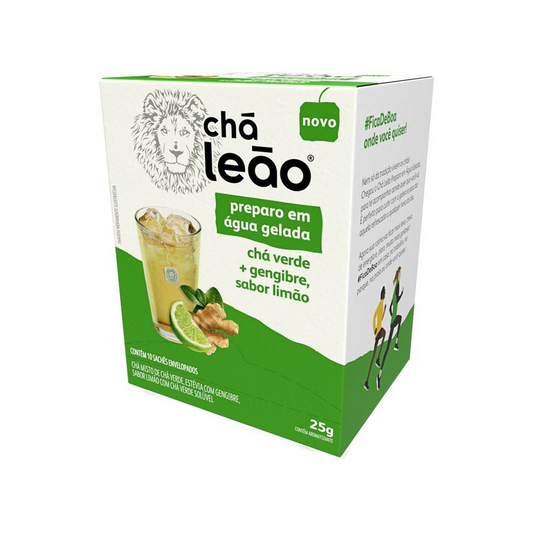 Chá Frio Matte Leão Chá Verde com Gengibre e Limão 10un 32g