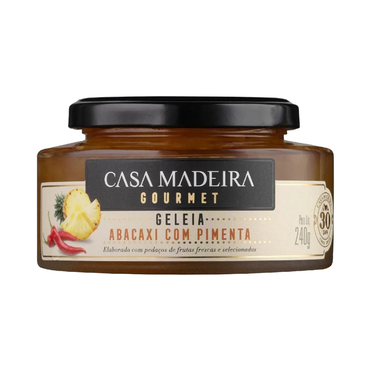Geleia Gourmet de Abacaxi com Pimenta Casa Madeira 240g