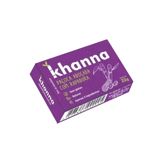 Paçoca Adoçada com Rapadura Khanna 22g