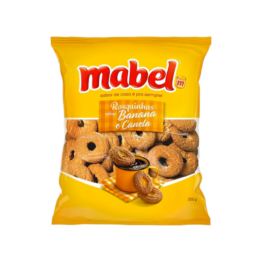 Rosquinhas Sabor Banana com Canela Mabel 350g