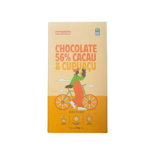 Tablete Chocolate 56% Cacau com Cupuaçu Natucoa 90g
