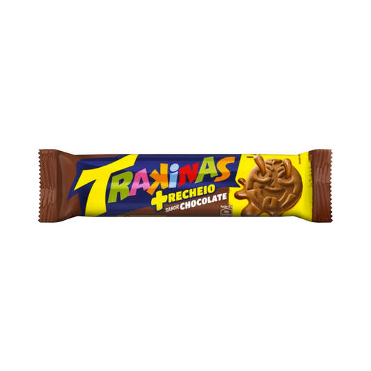 Bolacha Trakinas Recheio Sabor Chocolate 126g