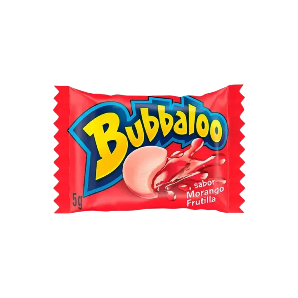 Chiclete Bubbaloo Sabor Morango Frutilla 5g