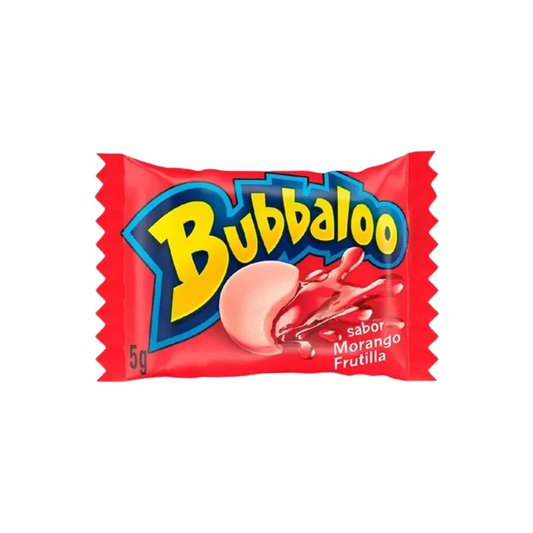 Chiclete Bubbaloo Sabor Morango Frutilla 5g