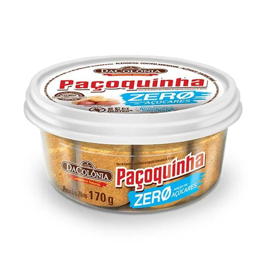 Paçoca DaColônia Zero Açucar 170g - Chocolates e Guloseimas brasileiro Mercadim