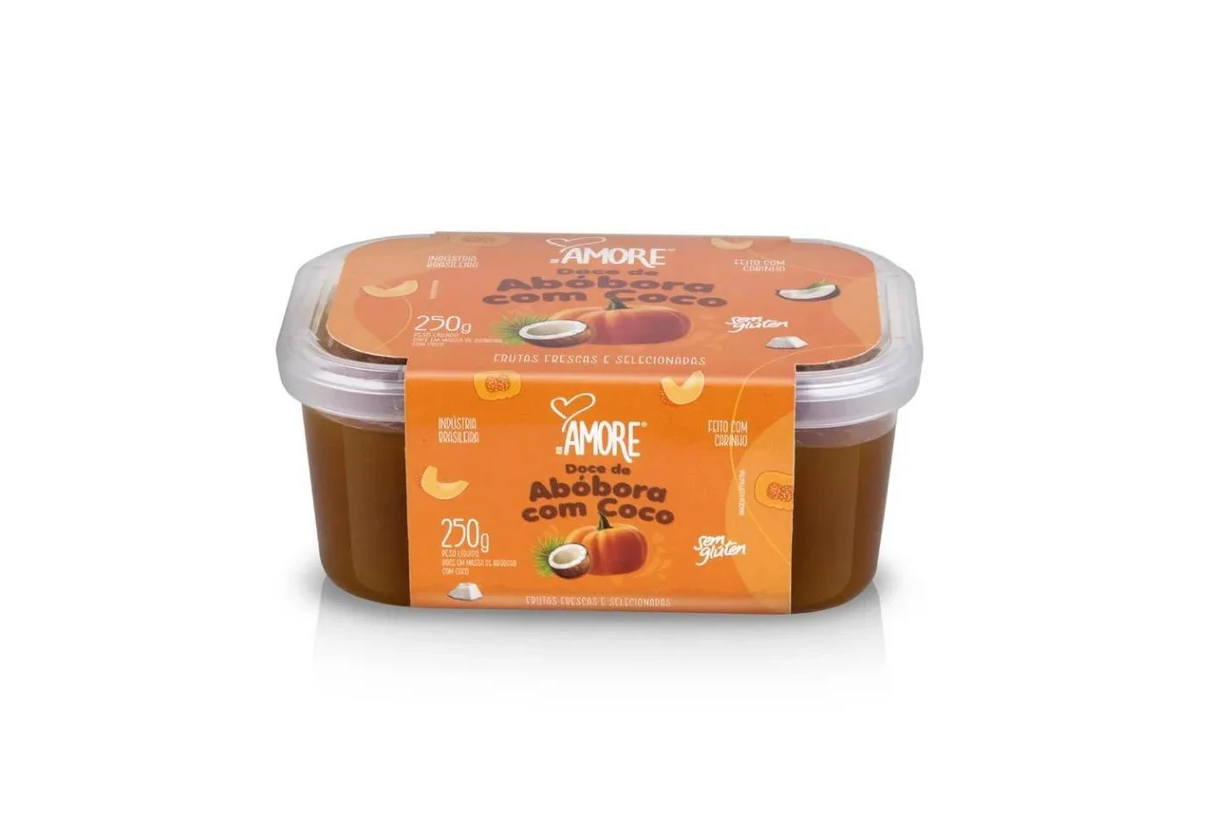 Doce de Abóbora com Coco - 250g - Chocolates e Guloseimas brasileiro Mercadim