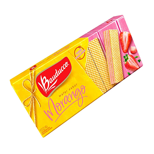 Wafer Bauducco Morango - Biscoitos e Bolachas brasileiro Mercadim